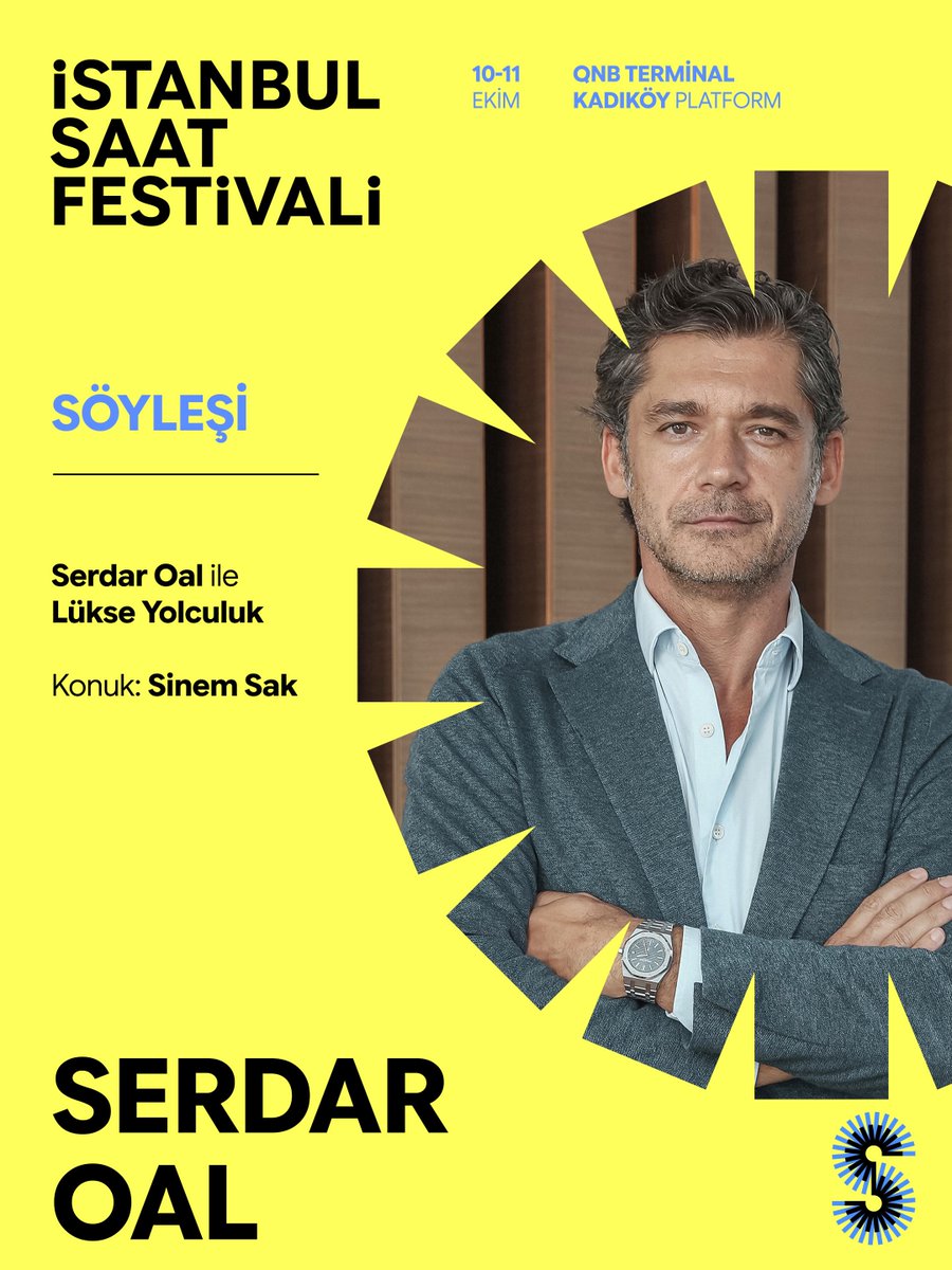 IstWatchFest's tweet photo. Serdar Oal ile Lükse Yolculuk
Konuk: Sinem Sak

Lüksün dünyasına; markalar, tasarım ve kültür üzerinden uzanan özel bir söyleşi.

Serdar Oal ve Sinem Sak, Cumartesi 16:00’da ana sahnede bir araya geliyor.

İstanbul Watch Festival’de buluşalım.
#IWF26 #IstanbulWatchFestival #SerdarOal #SinemSak

———
A Journey into Luxury with Serdar Oal
Guest: Sinem Sak

A special conversation exploring the world of luxury through brands, design and culture.

Serdar Oal and Sinem Sak come together Saturday at 4:00 PM on main stage.

See you at Istanbul Watch Festival.
#IWF26 #IstanbulWatchFestival #SerdarOal #SinemSak