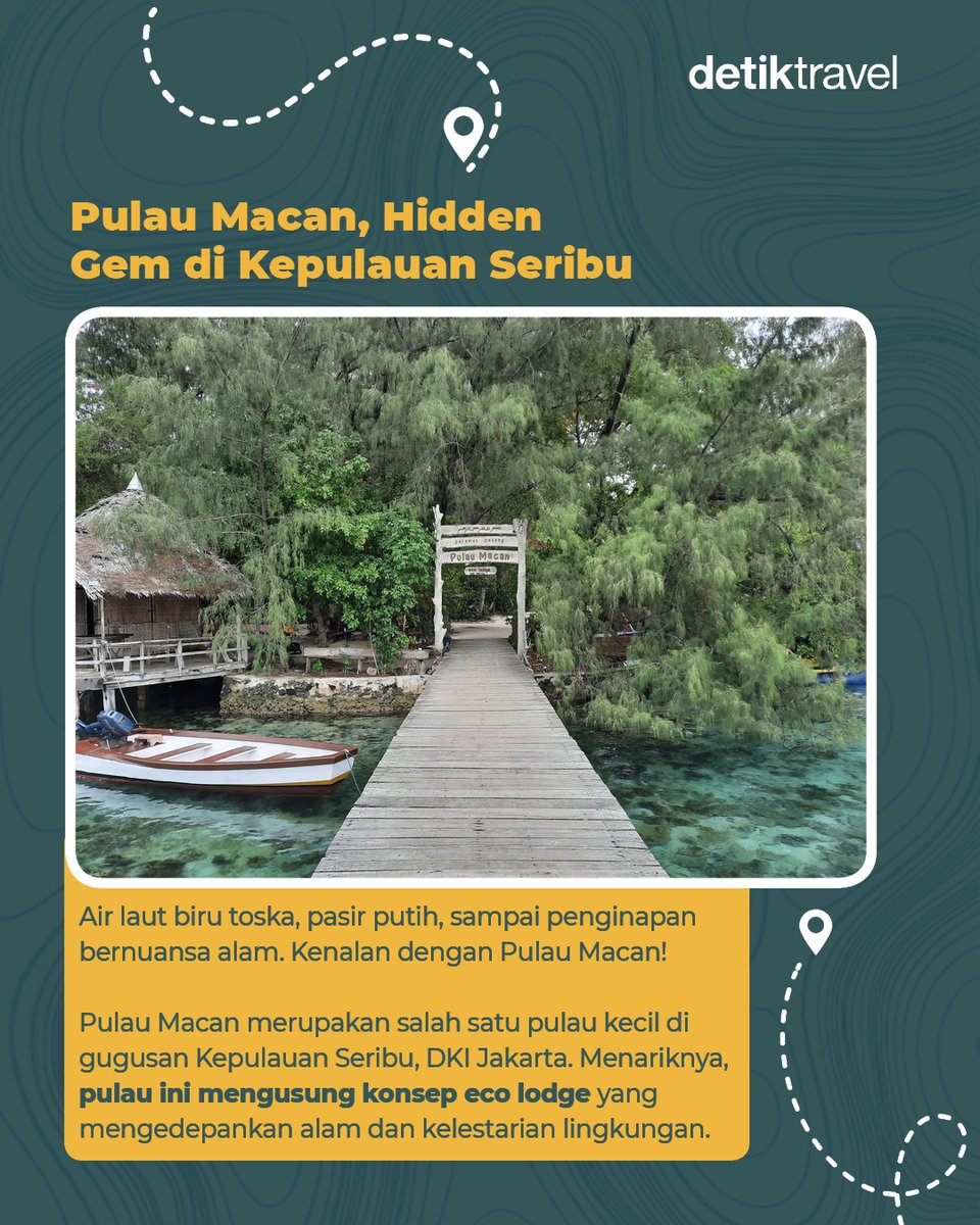 detikTravel's tweet photo. Mau short escape tanpa pergi jauh dari Jakarta? 🏝️

#detikTravel #PulauMacan #KepulauanSeribu #dTravelers https://t.co/G8RHtxXpjV