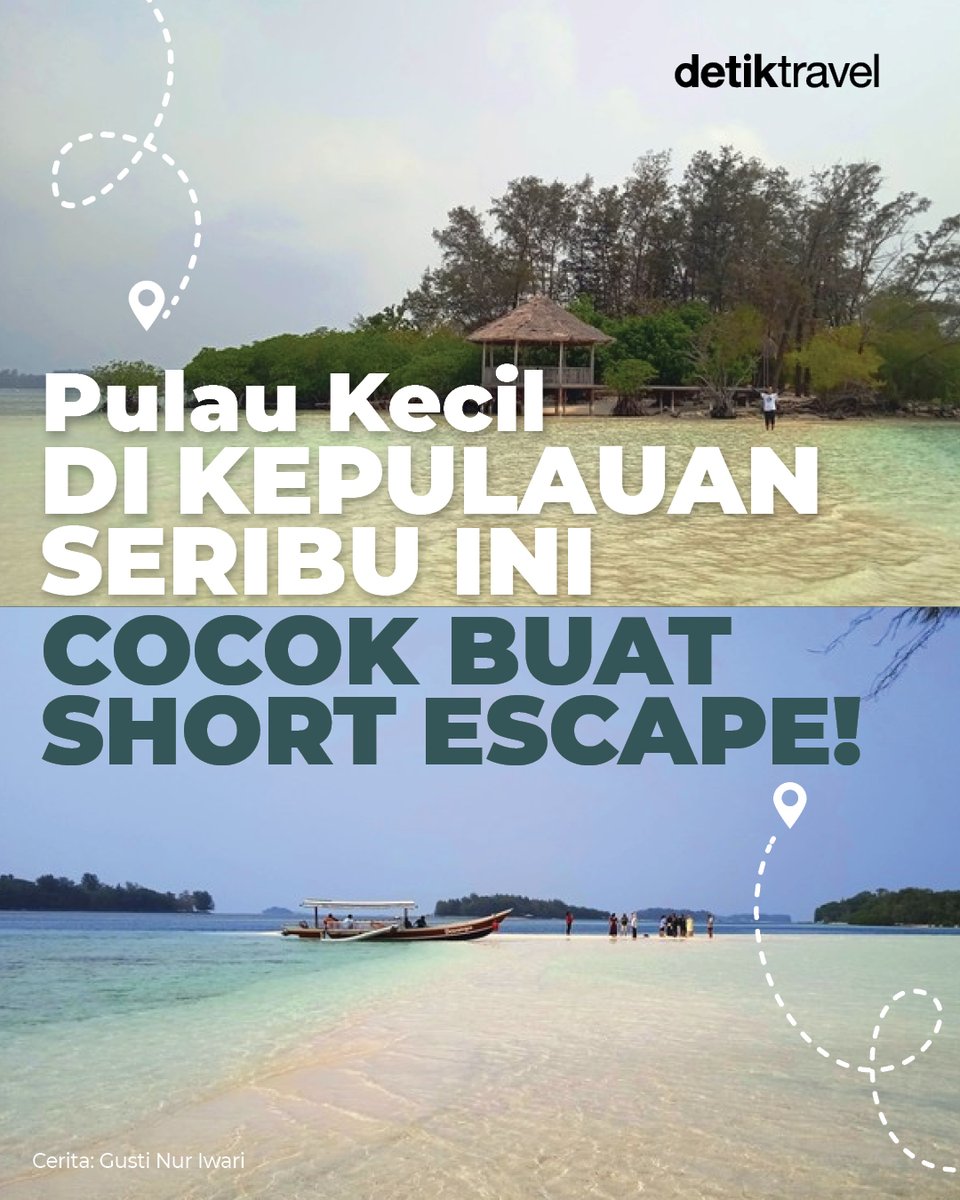 detikTravel's tweet photo. Mau short escape tanpa pergi jauh dari Jakarta? 🏝️

#detikTravel #PulauMacan #KepulauanSeribu #dTravelers https://t.co/G8RHtxXpjV