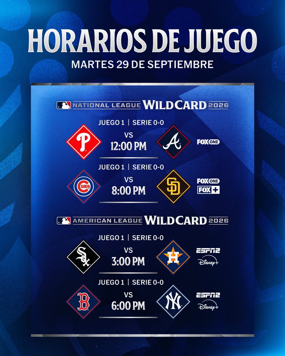MLB_Mexico's tweet photo. La emoción de la Postemporada dura todo el día.
¿Estás listo? https://t.co/qFy1NoexUz