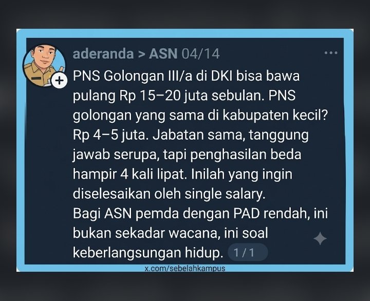 Sebelahkampus's tweet photo. mimpi basah PNS non Sultan.
duit dari mane bang.

Taspen dan Asabri aja, anu.
😭 https://t.co/dWdlG14pCP