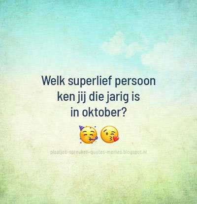 dbrplaatjes's tweet photo. 🥳😘  Ook felicitatie plaatjes vind je hier!  -->  https://t.co/1SFpOwqF3l

#jarig #verjaardag #feest #proficiat #hartelijkgefeliciteerd #fissa #party #vieren #traktatie #muziek #dansen #felicitatie #plaatjes #lief https://t.co/jtcTU79Rw6
