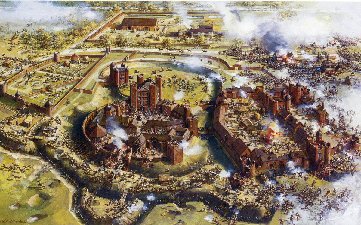 battleftrust's tweet photo. Storm of Basing House. 14 October 1645
On this day Oliver Cromwell launches 4 columns against Basing House, the defenders, overwhelmed by superior numbers, are overrun and many killed. The victors ransacked the house, which later burnt down leaving the ruins we see today. https://t.co/UjBkYktyUN
