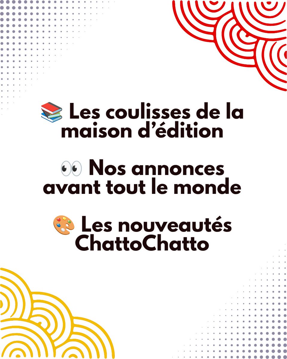 CHATTOCHATTOFR's tweet photo. 📬 C'est officiel : la newsletter ChattoChatto est ouverte !

Une fois par mois, directement dans votre boîte mail :

📚 les coulisses de la maison d'édition

👀 nos annonces, avant tout le monde

🎨 les nouveautés ChattoChatto

🎁 Et pour vous souhaiter la bienvenue : le wallpaper exclusif d'Iris, signé Umino, la chara-designer de Chatto-chan, en version ordi & smartphone !

Pas de spam, promis : Chatto-chan veille au grain.

👉 Inscription via le lien en bio

🎨 Illustration : Umino