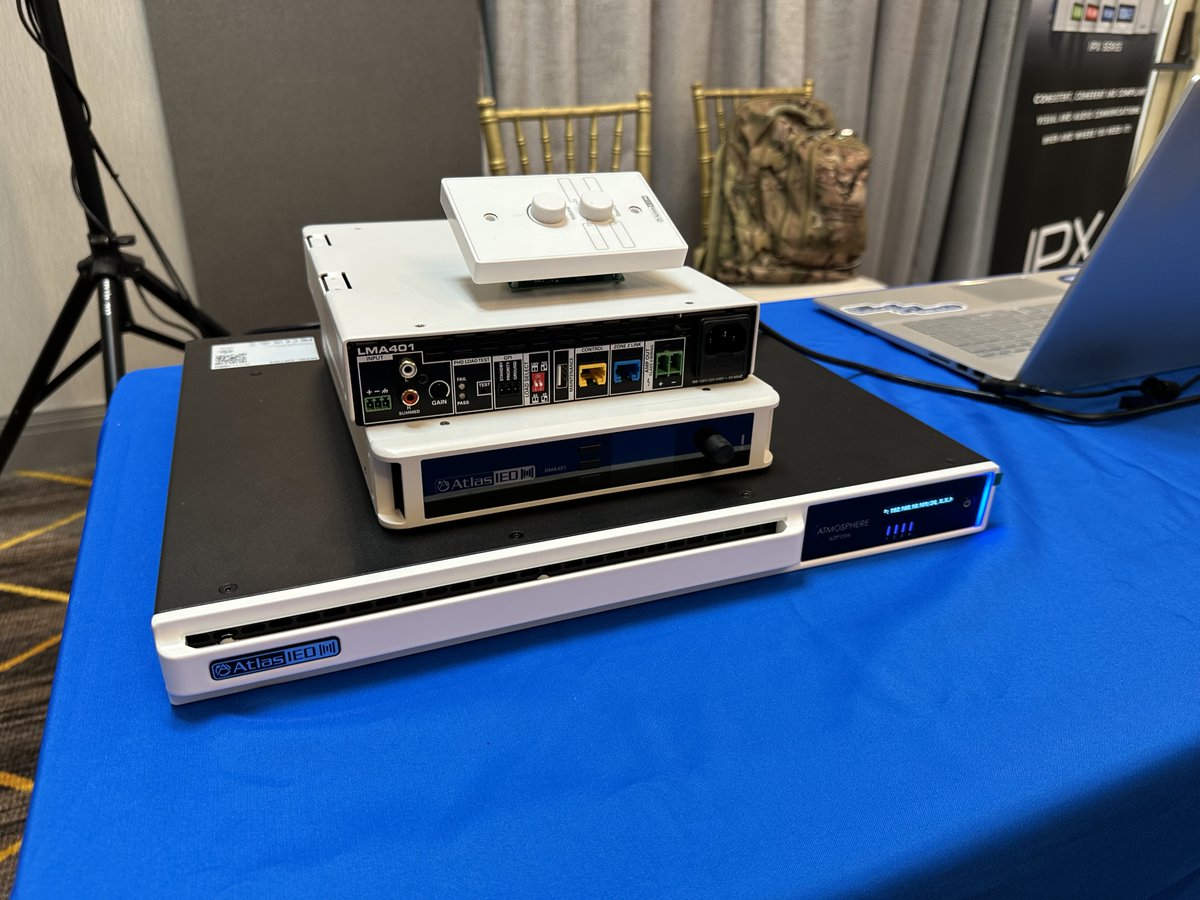 DaleProAudio's tweet photo. Checked out what's new from @Atlas_IED at the FM Valenti roadshow: new Atmosphere amps and Atlas+Fyne PoE speakers! #ProAV #CommercialAV https://t.co/1e1AaSVQCF