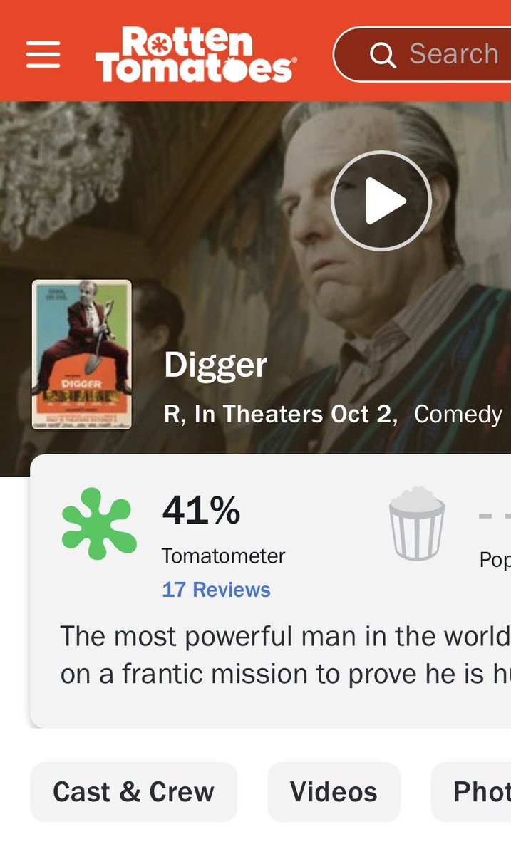 DiscussingFilm's tweet photo. ‘DIGGER’ debuts with 41% on Rotten Tomatoes.

Tom Cruise's lowest rated film in a decade.

Read our review: https://t.co/w1yjrIPKZF https://t.co/S0Sr66VNDU