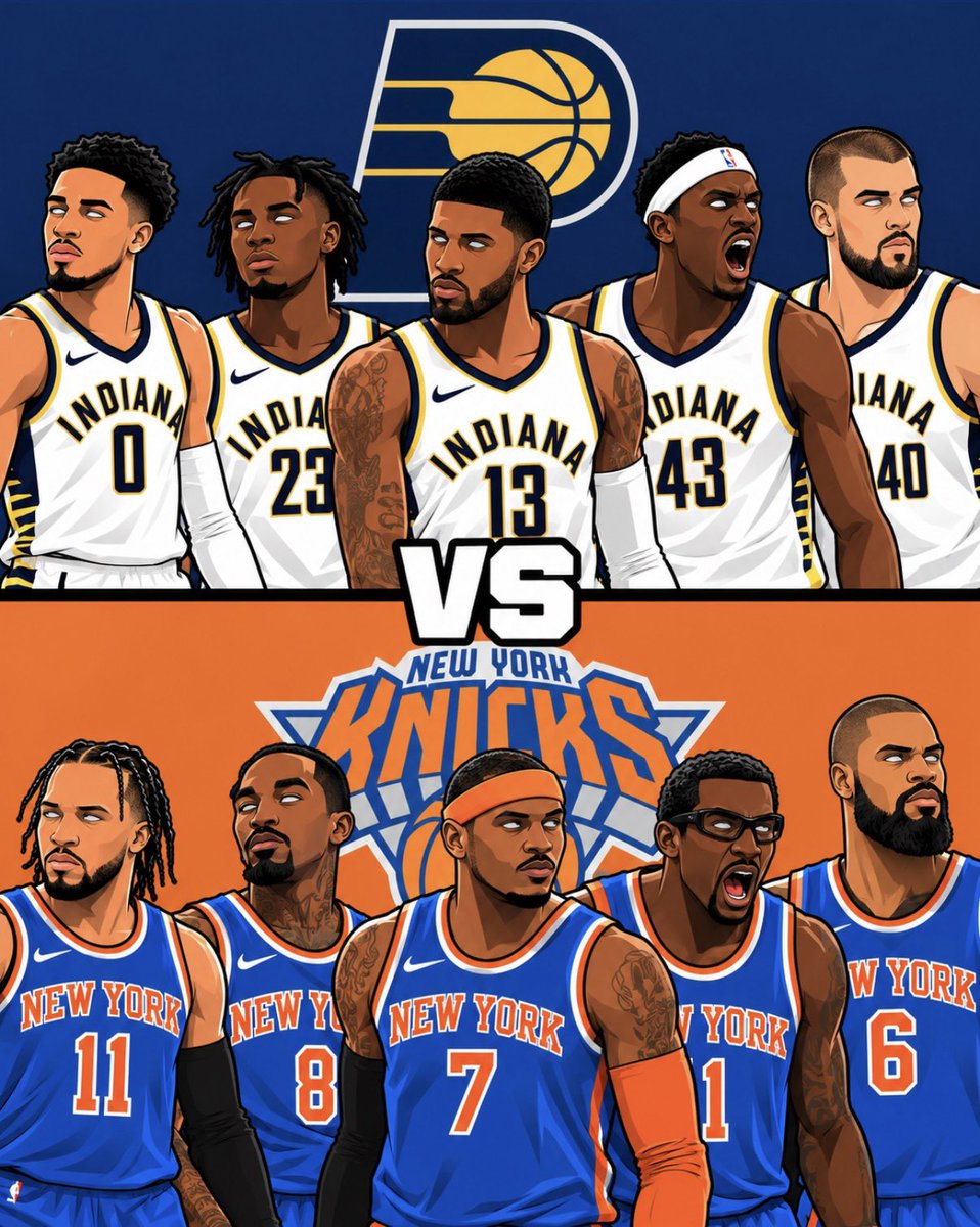 knicks_union's tweet photo. Which team wins in a series?🤔

• Current Pacers + PG
• 2013 Knicks + Brunson https://t.co/EvmAWVcH20