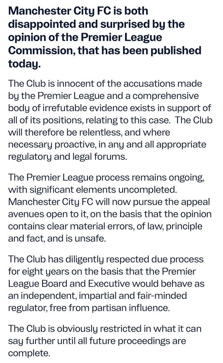 GeronimoMorgans's tweet photo. I STAND WITH MANCHESTER CITY FOOTBALL CLUB. NOW WE GO TO WAR!!! https://t.co/BHrhgKpeNv