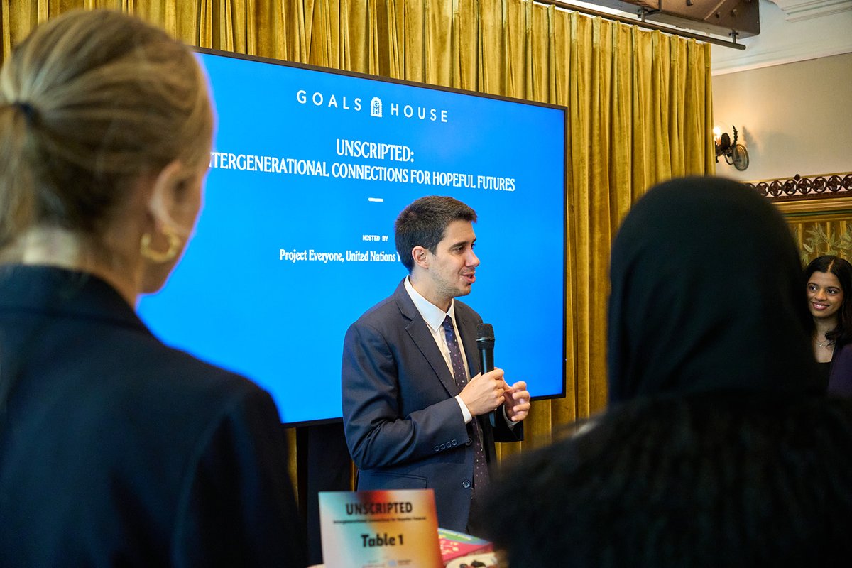 UNYouthAffairs's tweet photo. No speeches, no script — just young people and senior leaders coming together to listen, challenge assumptions and learn from one another.

That’s #Unscripted: creating space for genuine #IntergenerationalDialogue.

🔗: https://t.co/WR7VCo4U7l

#YouthLead  @TheGlobalGoals @SAP https://t.co/XvRapUyKID