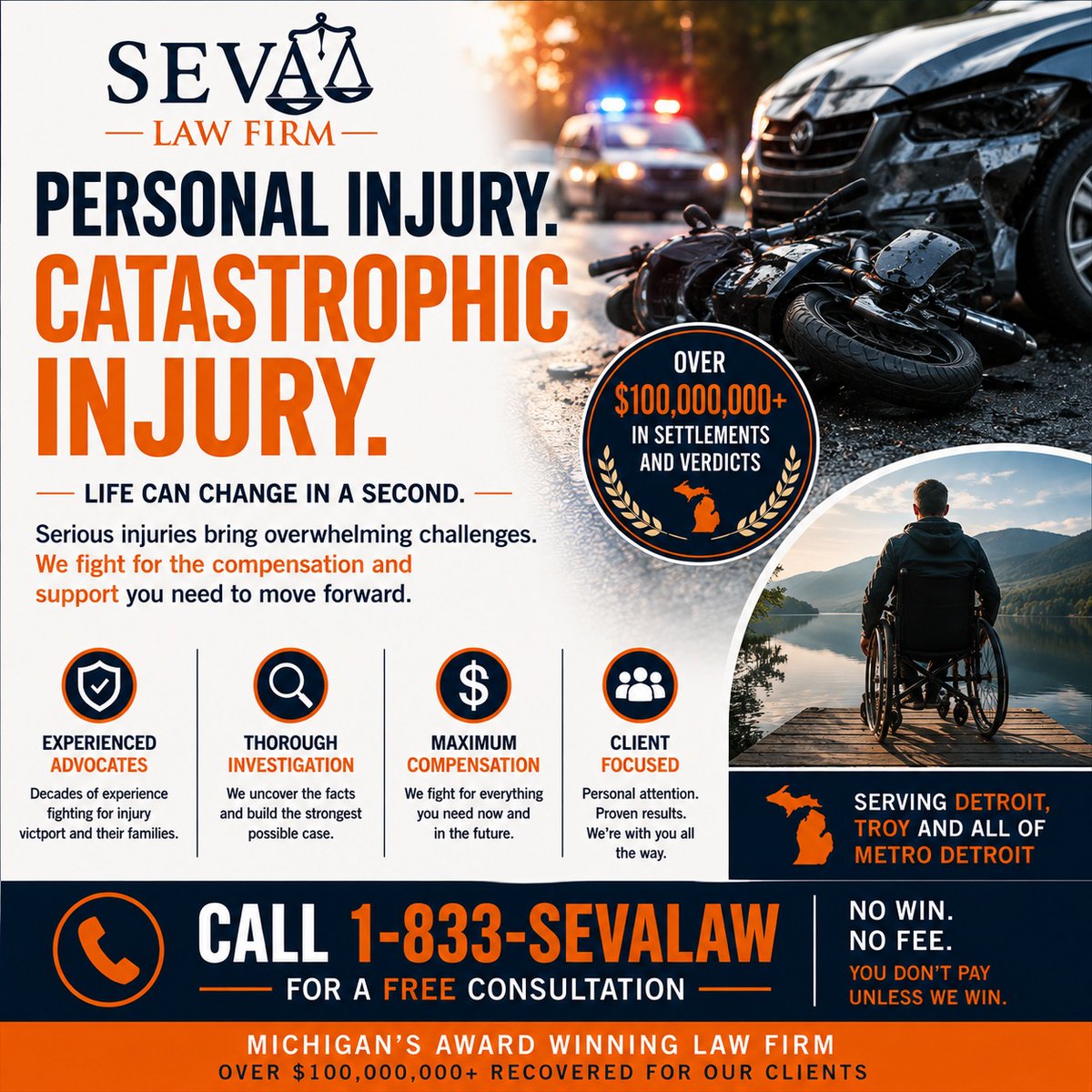 KayceZoroiwip's tweet photo. Award-winning Seva Law Firm helps clients suffering from personal and catastrophic injuries. With over $100 million secured in settlements, we have a proven record of obtaining the compensation clients deserve. Call 1-833-SEVALAW anytime for a free https://t.co/6p74ZIj28p