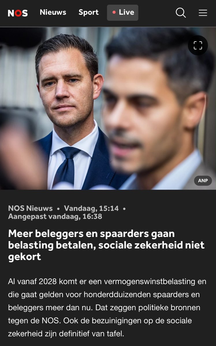MadelonVos__'s tweet photo. Box 3 plannen uitgelekt: Het belastingvrije rendement zal dalen van €1800 naar €1000. 

Hierdoor gaan juist honderdduizenden méér spaarders en beleggers box 3 betalen. 

Iedereen die meer dan €1000 rendement behaalt, betaalt straks 36% belasting over het deel boven die grens.

Het Overton Window in full effect. Van vermogensaanwas-, naar een hele scherpe vermogenswinst belasting.