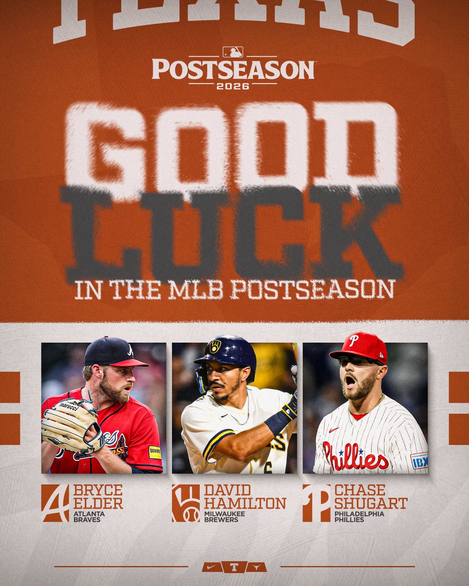 TexasBaseball's tweet photo. burnt orange in the @MLB Postseason 🤘

#HookEm https://t.co/nyLthOcPtb