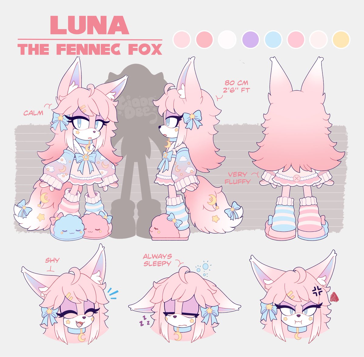 SolunaRivera's tweet photo. This is my 2nd Baby! Luna the Fennec Fox! She’s Soluna’s adoptive daughter! She’s very shy, timid, &amp; loves to sleep alot! Hope u all like her!

Art by @CiaooDee #sonicthehedgehogㅤㅤㅤ https://t.co/83B4zB9vq8