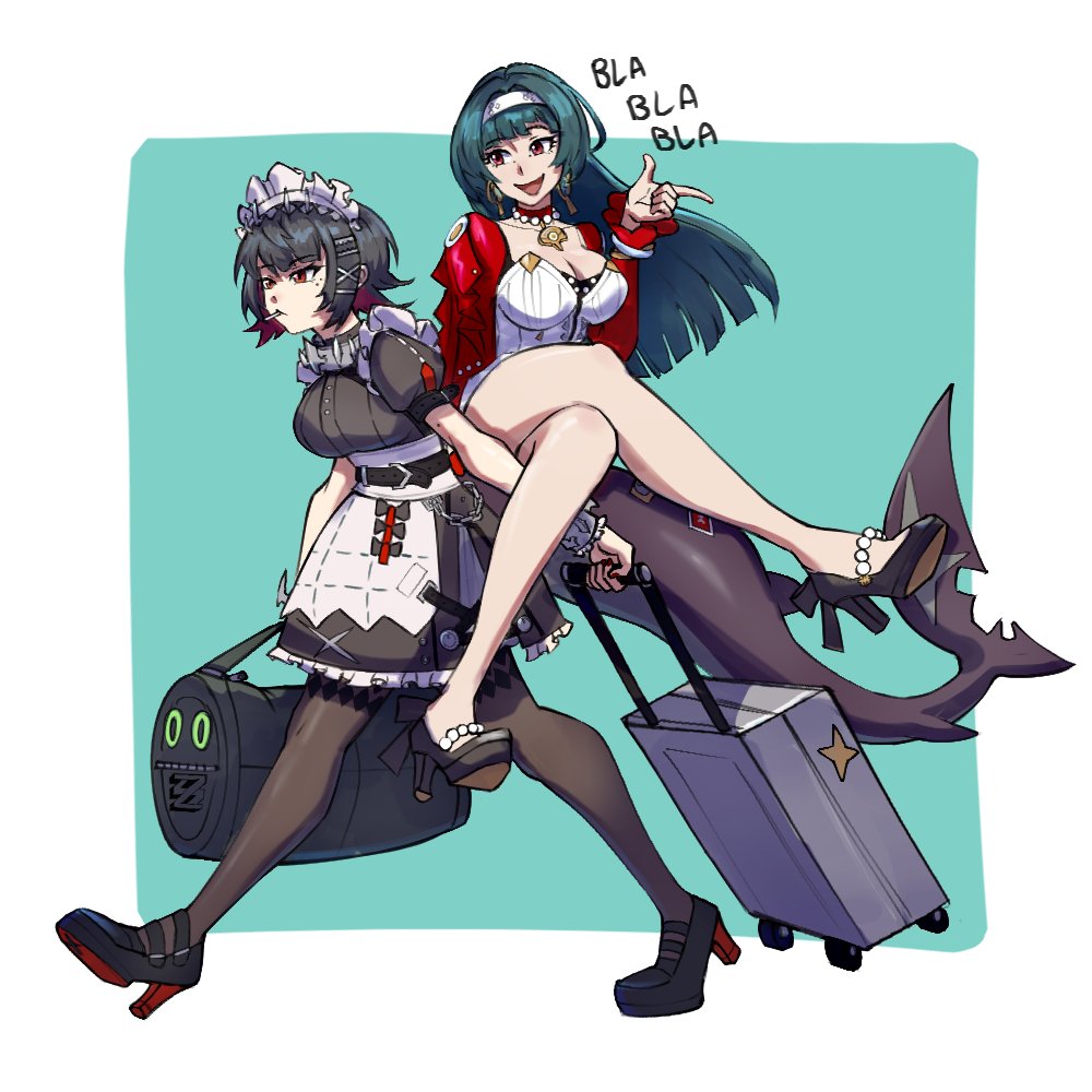 Try_Yubi's tweet photo. Ellen and Astra on their way to Star Rail! (It's a long walk.)
#EllenJoe #AstraYao #Zzzero #Honkaistarrail https://t.co/uw19j2Z4zm
