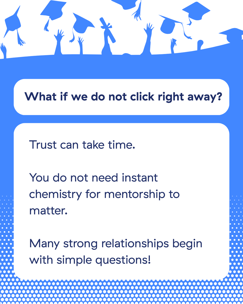 iMentor's tweet photo. ❓ Mentorship, explained.

A mentoring relationship does not have to feel effortless from day one. Give it time and care!

#MentorshipExplained #iMentor #MentorshipMatters #ConnectionMatters https://t.co/b7TASPthN1