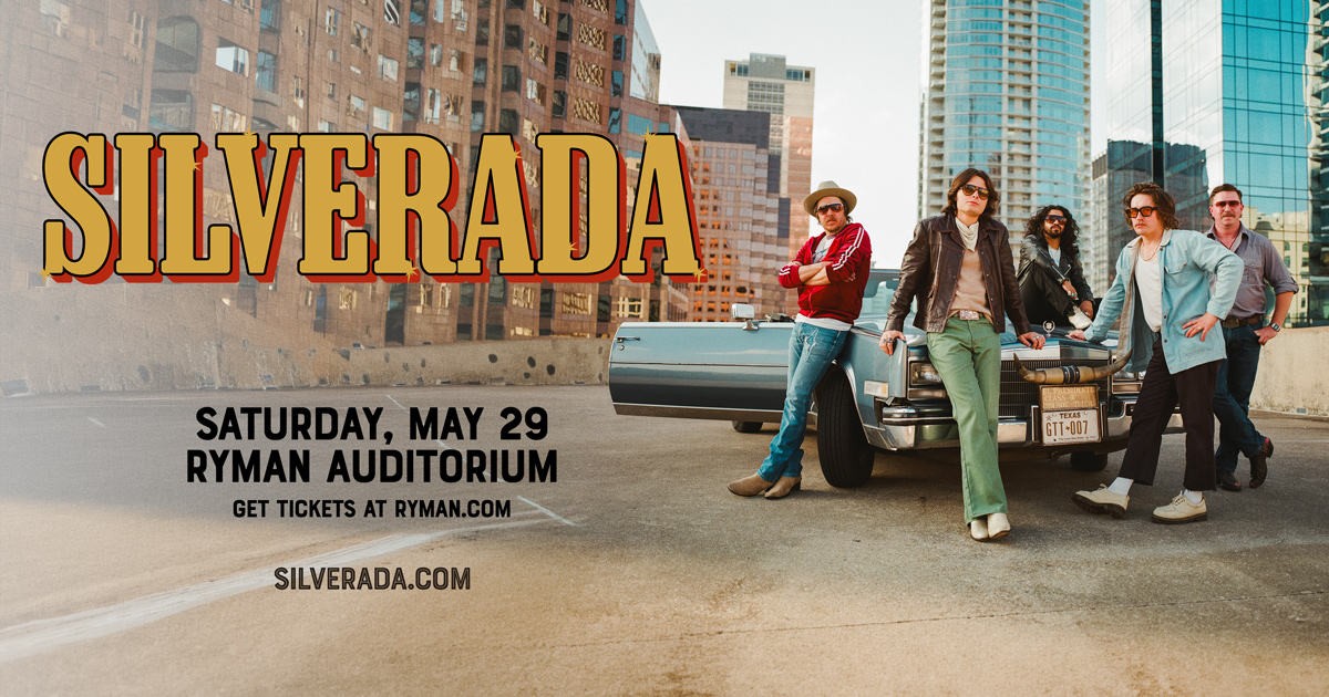 theryman's tweet photo. 📣 JUST ANNOUNCED! @silveradamusic is coming to the Ryman on May 29.

Tickets on sale Thursday at 10 AM!
🎫: https://t.co/bHeS8TcTKD https://t.co/tU7097z7SG