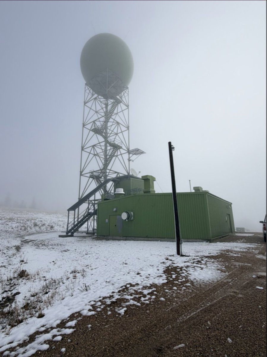 NWSSaltLakeCity's tweet photo. ❄️In addition to the heavy rain and flooding across southern Utah, snow has fallen at the higher elevations above 10,500 feet. These photos were sent in by our technicians this morning during a trip up to KICX which is at 10,757 feet. #utwx https://t.co/IHmH1eQZhA