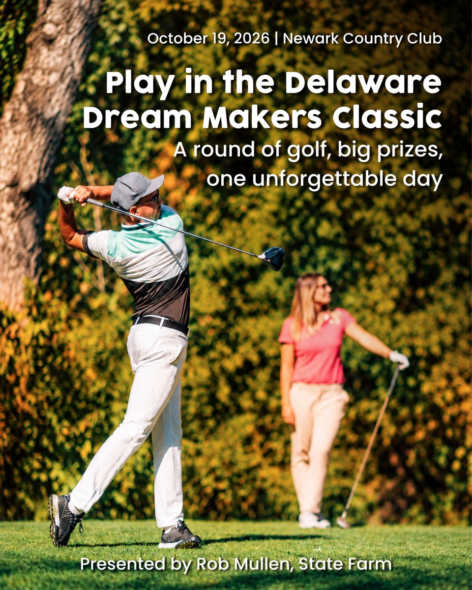 SJCSorg's tweet photo. Go ahead and make it a three-day weekend on October 19 to play in the Delaware Dream Makers Classic! 

Register your team: https://t.co/EQBIl2Gatx https://t.co/UqWNPeH312