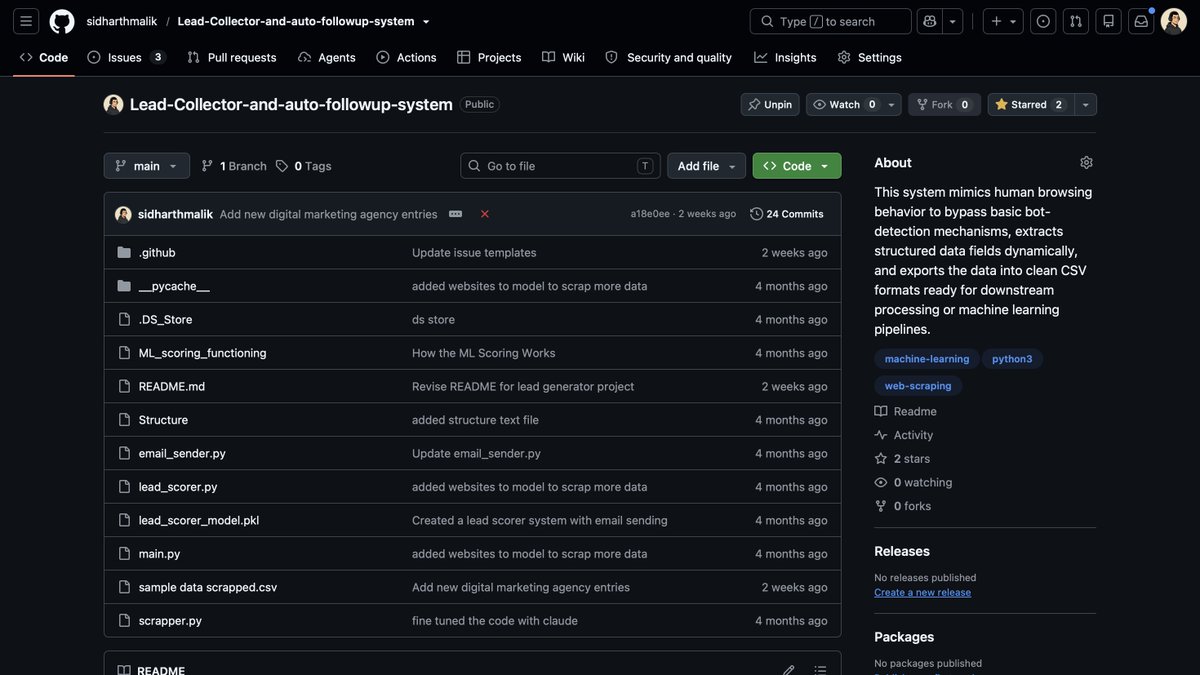 sidharthmalik01's tweet photo. need help in this small #saas project, any contribution will be appreciated.

repo link in first comment-

#datascience #ML #automation https://t.co/QRIuX8VNV6