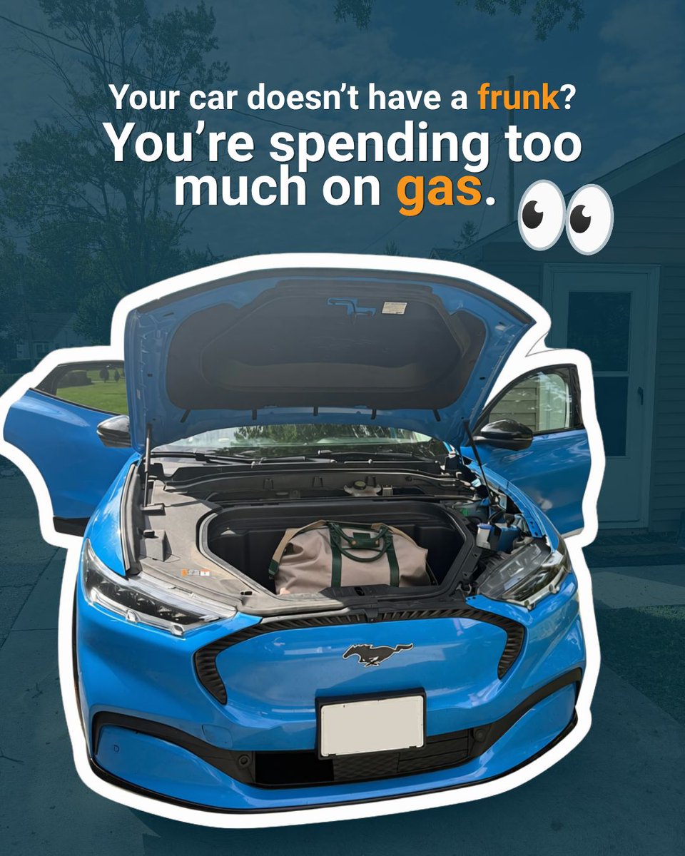pluginamerica's tweet photo. Every day driving doesn’t have to break the bank. If your car doesn’t have a frunk… you're probably spending too much on gas. 👀 Check out https://t.co/LQP3i1VwcC for more information.

#DriveElectric #EVs #CostSavings https://t.co/BtjFKMMF31