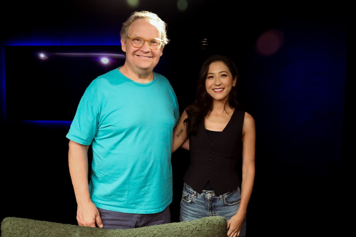 TeamCoco's tweet photo. Today on #ThreeQuestions Andy sits down with ESPN writer and analyst @minakimes to discuss why they don’t want to do the Jennifer Hudson dance tunnel, her unconventional path to sports journalism, their Celebrity Jeopardy! experience, and more! Listen:  https://t.co/GSHcStittV https://t.co/fml47VsmqW