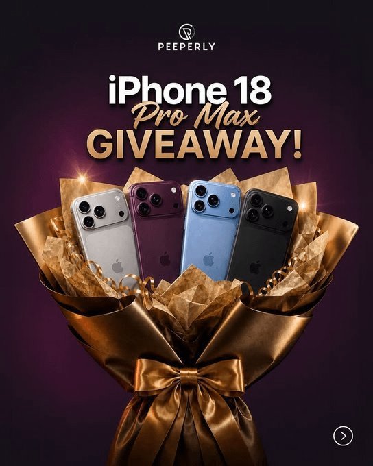 aiwithshriom's tweet photo. I’m giving away a new iPhone 18 Pro Max 🍎

In exactly 48 hours, I’ll pick 3 random people from my replies to win.

RULES: 
Follow me 🔥 
Like❤️
Repost🔄
comment “WIN”

WORLDWIDE SHIPPING 🌍

Thanks and good luck ❤️ https://t.co/AH2bI5D6n0