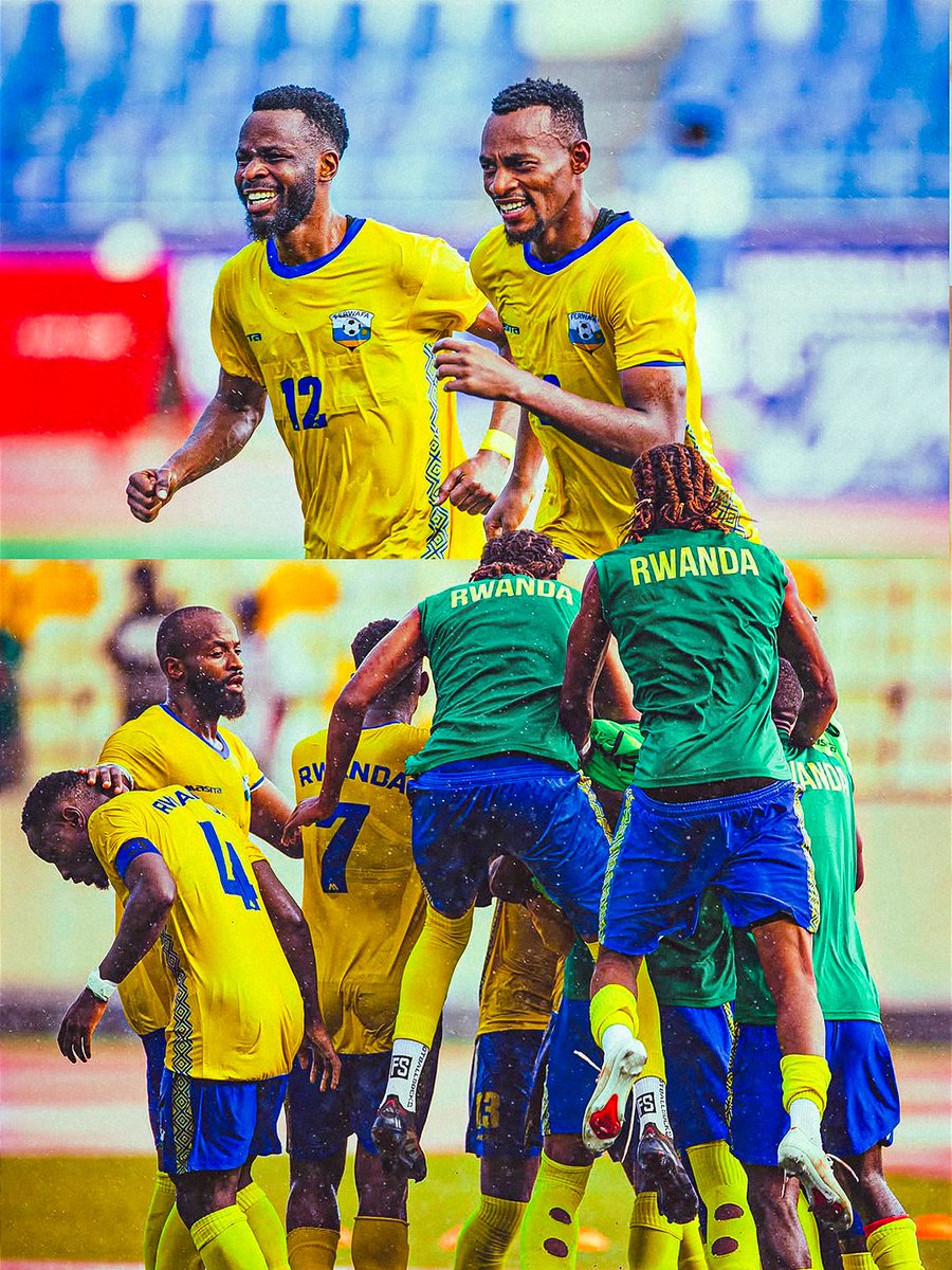 CAF_Online's tweet photo. Rwanda cruise to their second win in two matches. 🇷🇼

Dream start in the #TotalEnergiesAFCON2027 Qualifiers. 

📸 @FERWAFA https://t.co/rYpRUIDKlV