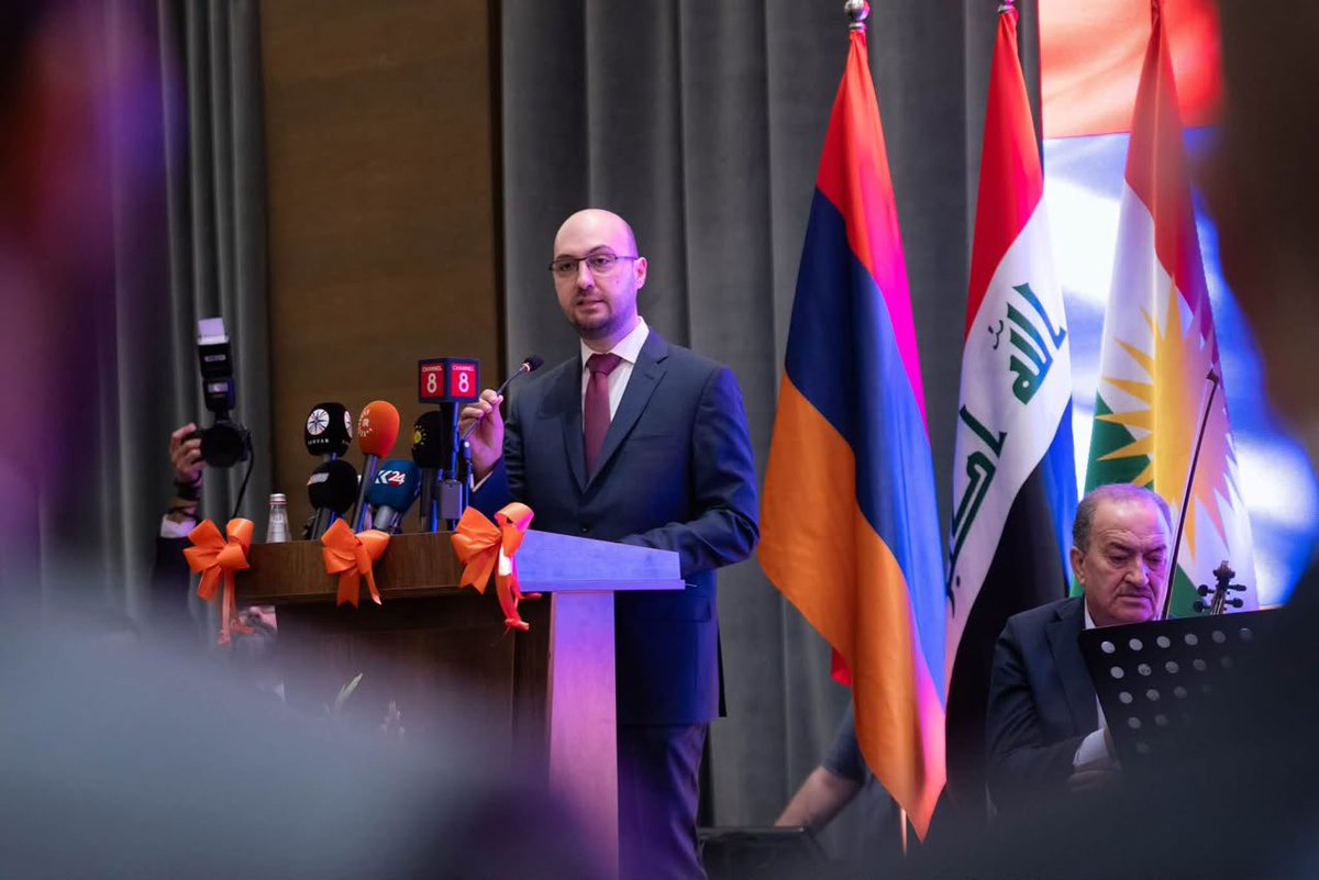heminhawrami's tweet photo. On behalf of President @masoud_barzani took part at the Armenia Independence Day ceremony in Erbil. Conveyed His Excellency President Barzani’s warmest congratulations to the Armenian Ambassador in Iraq and the Armenian Consul General in Erbil. https://t.co/npolEvZnq7