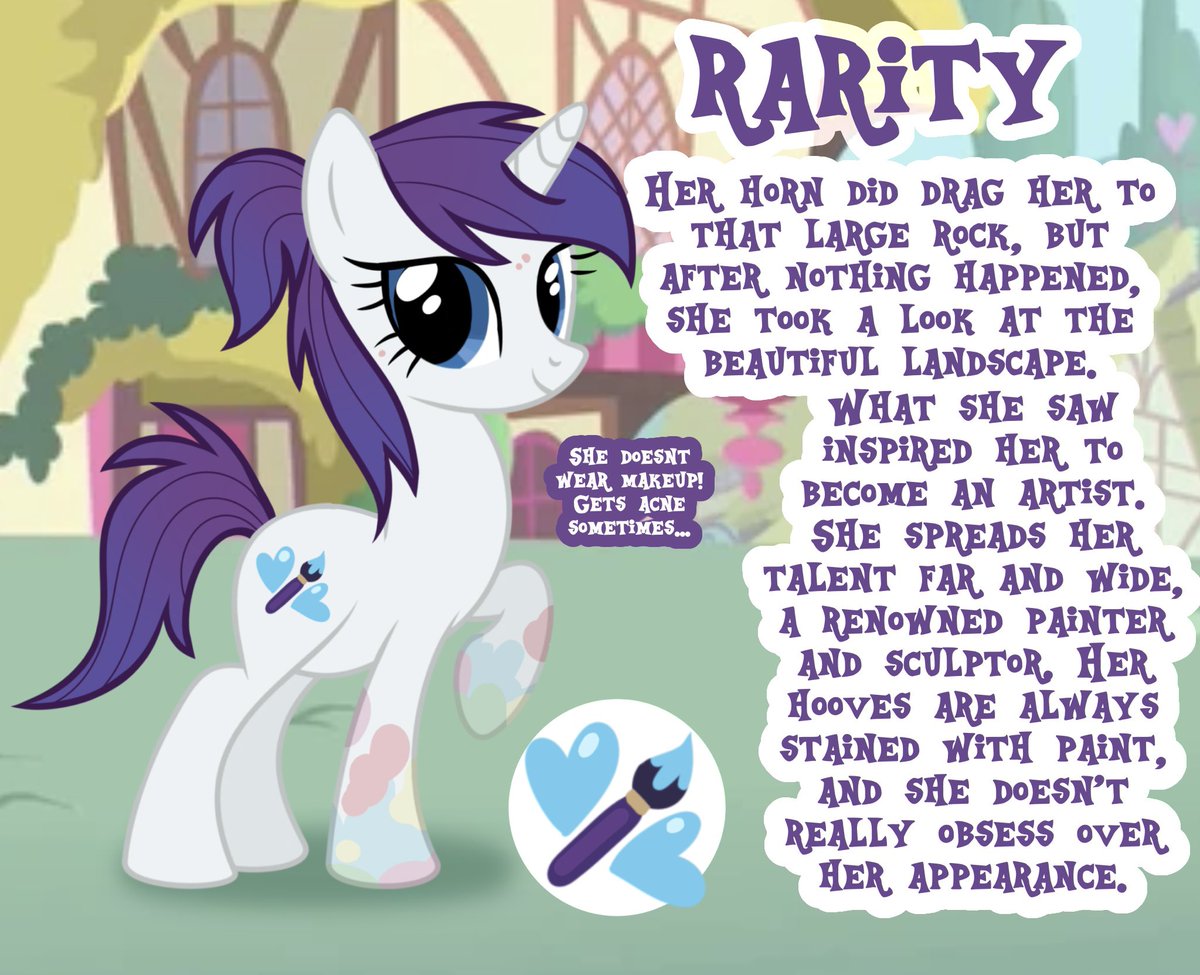 DoodlesInky's tweet photo. Diverged Destinies AU - Rarity

Fashion never seemed to help her shine bright enough, and when her horn dragged her out to the desert, she lost all hope. She turned to the landscape, and fell in love with the art and intricacies. Now, she shines via her incredible artistry!

#mlp https://t.co/Q9DTGAKxna