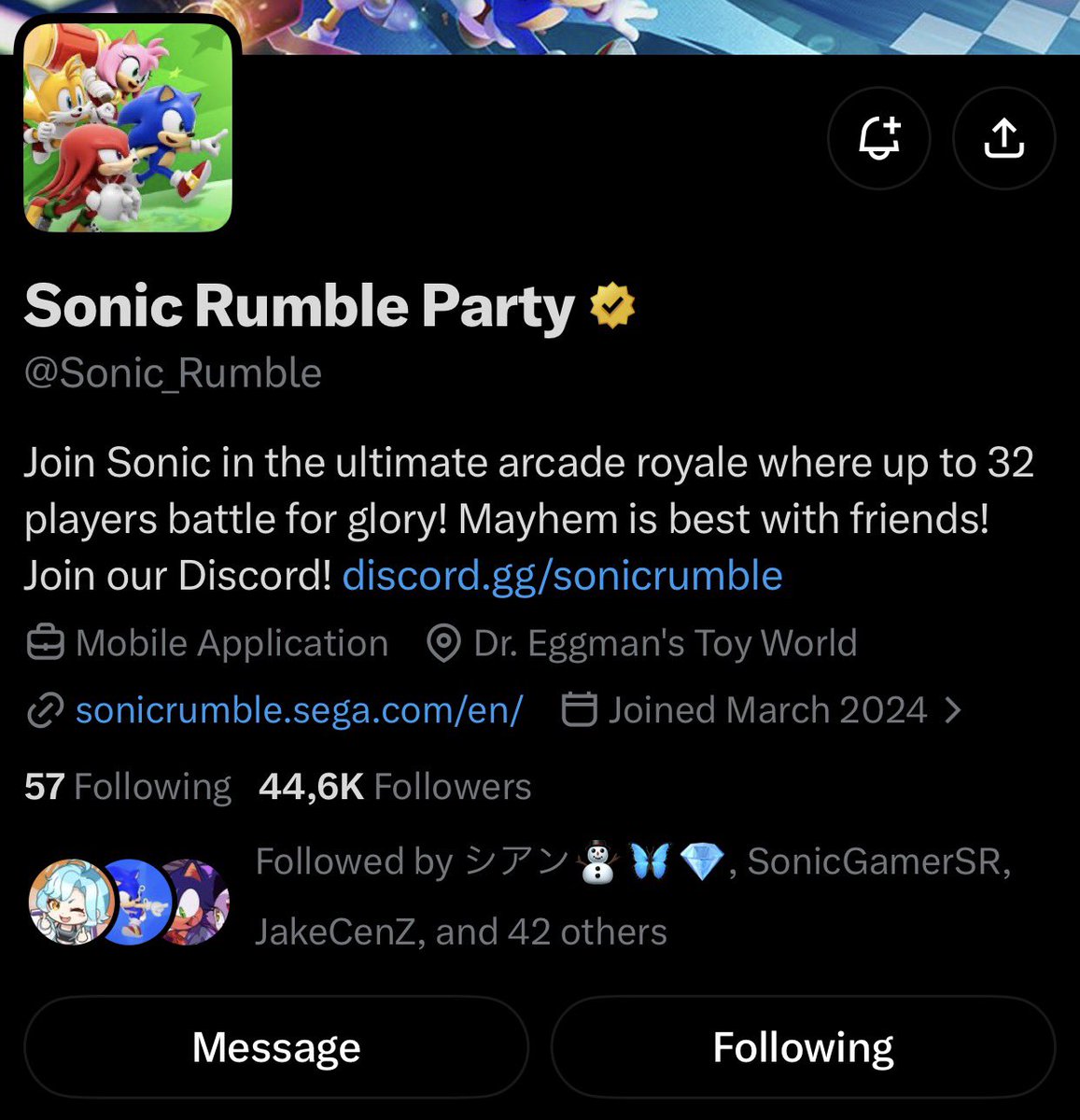 askari2218's tweet photo. @AkagamiAlex98 @Sonic_Rumble Buena suerte💫 https://t.co/BoQHCulCkr