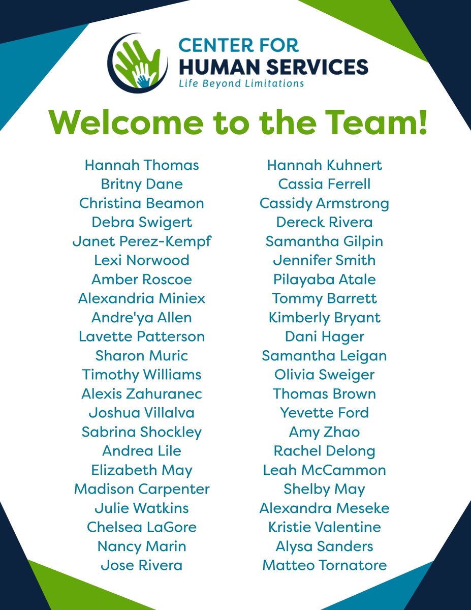 CHSMissouri's tweet photo. Center for Human Services is excited to welcome our new team members to the organization! 🎉 

Each role at CHS is unique in its own way, and every team member makes a meaningful difference in the lives of the individuals we serve and within our team. 👏 🌟 https://t.co/R3hBm98ooC