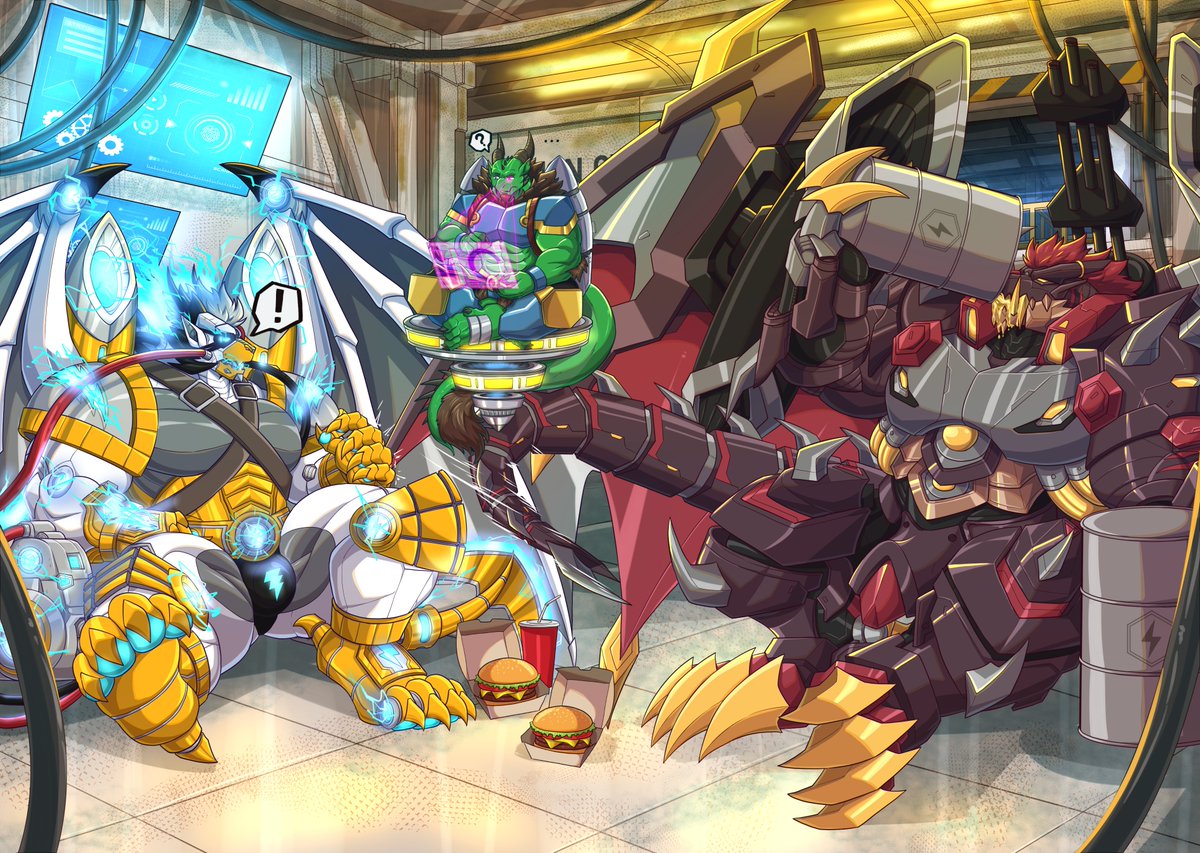 BlkDragonVoid's tweet photo. Organic food was not allowed for your mecha body!

Awesome artwork from @_aganis https://t.co/Mj37FivwMB