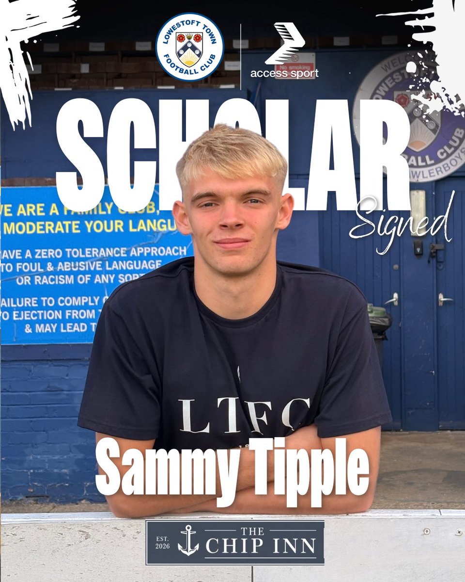 ltfc_scholars's tweet photo. WELCOME, SAMMY TIPPLE. 🔵⚪️
We are delighted to announce Sammy Tipple as the latest player to officially sign as a Lowestoft Town Scholar for the 2026/27 season. ✍️
A big season ahead. Plenty more to come. Welcome to the programme, Sammy.💙
#ourfuture #ltfcscholars #lowestoft https://t.co/hhkzJkRRu6