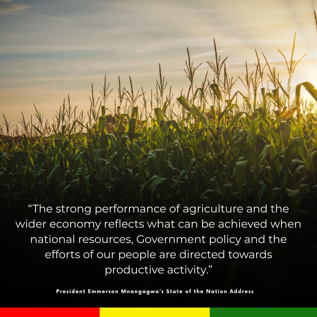 DudueNcubeP's tweet photo. Directing effort into productive activity  President Emmerson Mnangagwa credits agricultural performance and citizens' hard work for driving economic growth. #ZIMSONA2026 https://t.co/wf3dQGTH1u