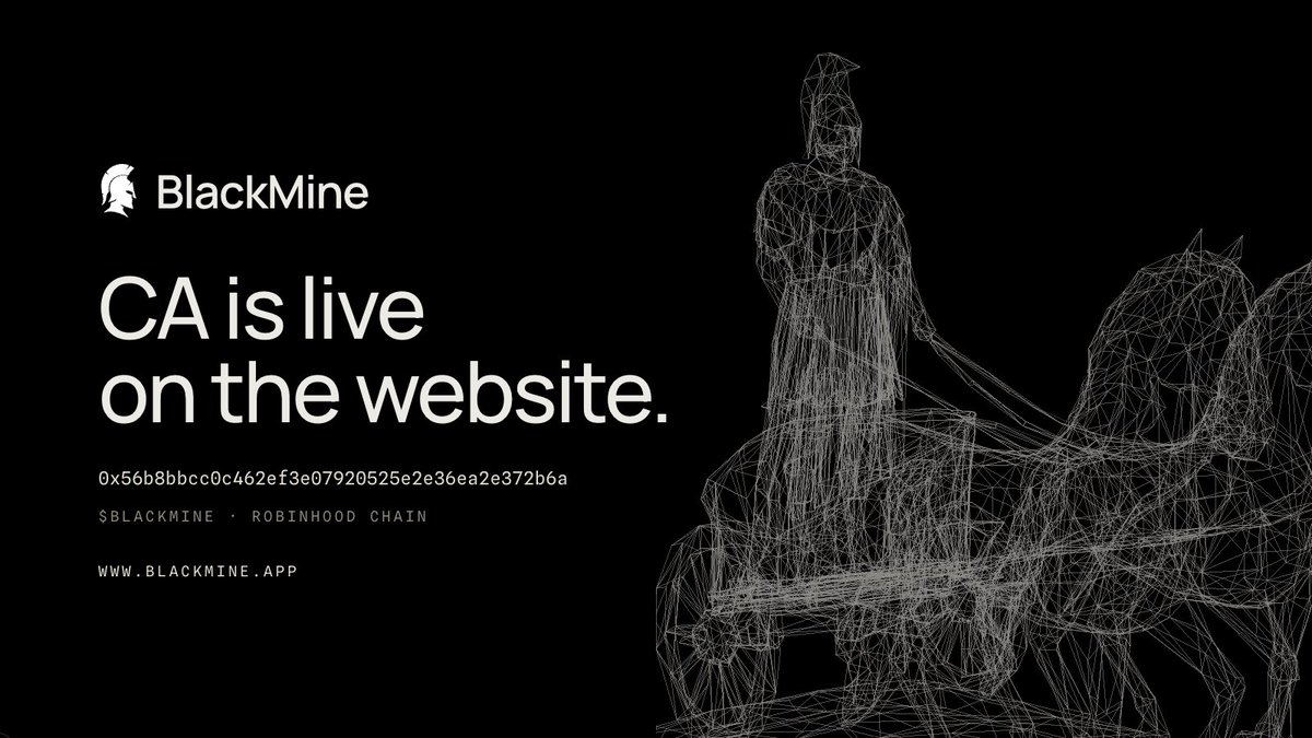 TryBlackmine's tweet photo. CA is live on the website.

0x56b8bbcc0c462ef3e07920525e2e36ea2e372b6a https://t.co/Booo5UqMbL