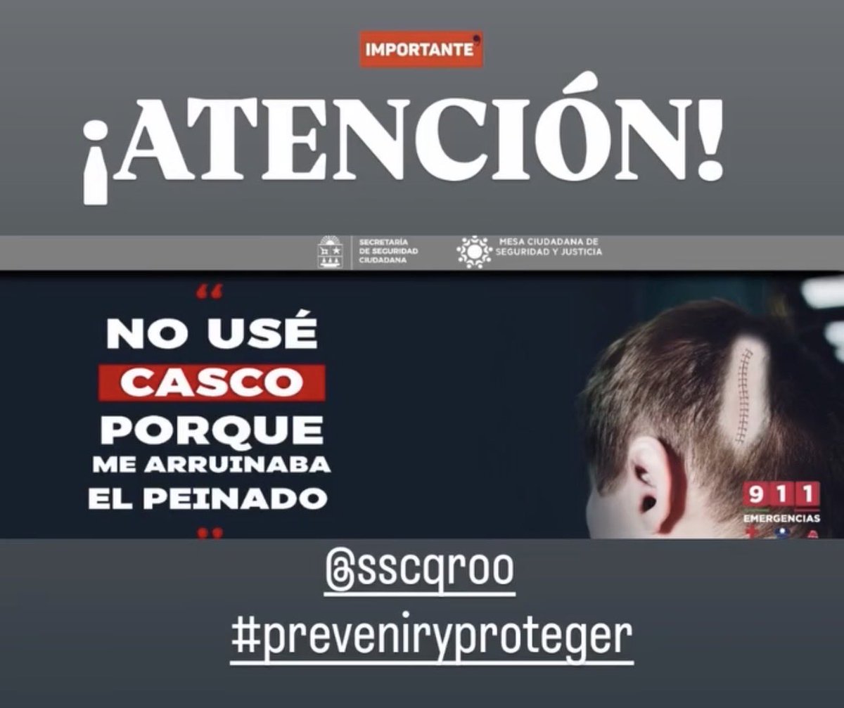 OvejaNe87406723's tweet photo. ¿SABÍAS que el 80% de las muertes por accidentes de tránsito son de motociclistas? ¡¡Usa el casco para tu protección!! Sigue las recomendaciones de la Secretaría de Seguridad Ciudadana de Q. Roo. #UnidosParaTransformar #ServiryProteger #sscqroo https://t.co/Mnjd65kHUe