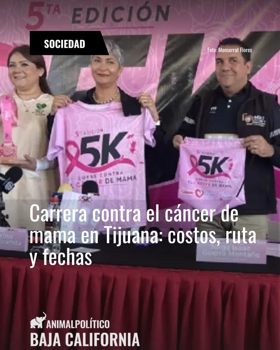 AP_BC_'s tweet photo. La quinta edición de la carrera 'Corre contra el cáncer de mama' en Tijuana se realizará el 24 de octubre en el Hipódromo de Agua Caliente. El objetivo: recaudar fondos para pacientes y familiares del IMSS. https://t.co/05GEU0quYL