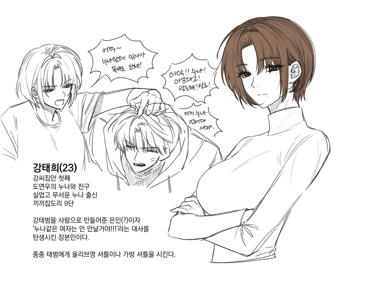 stone_share's tweet photo. 5. 끼끼 담당일진 강씨네 첫째 강태희씨
가끔 누나에게 반항하지만 쳐맞고 바로 시정한다. https://t.co/h9wReJ2BfP