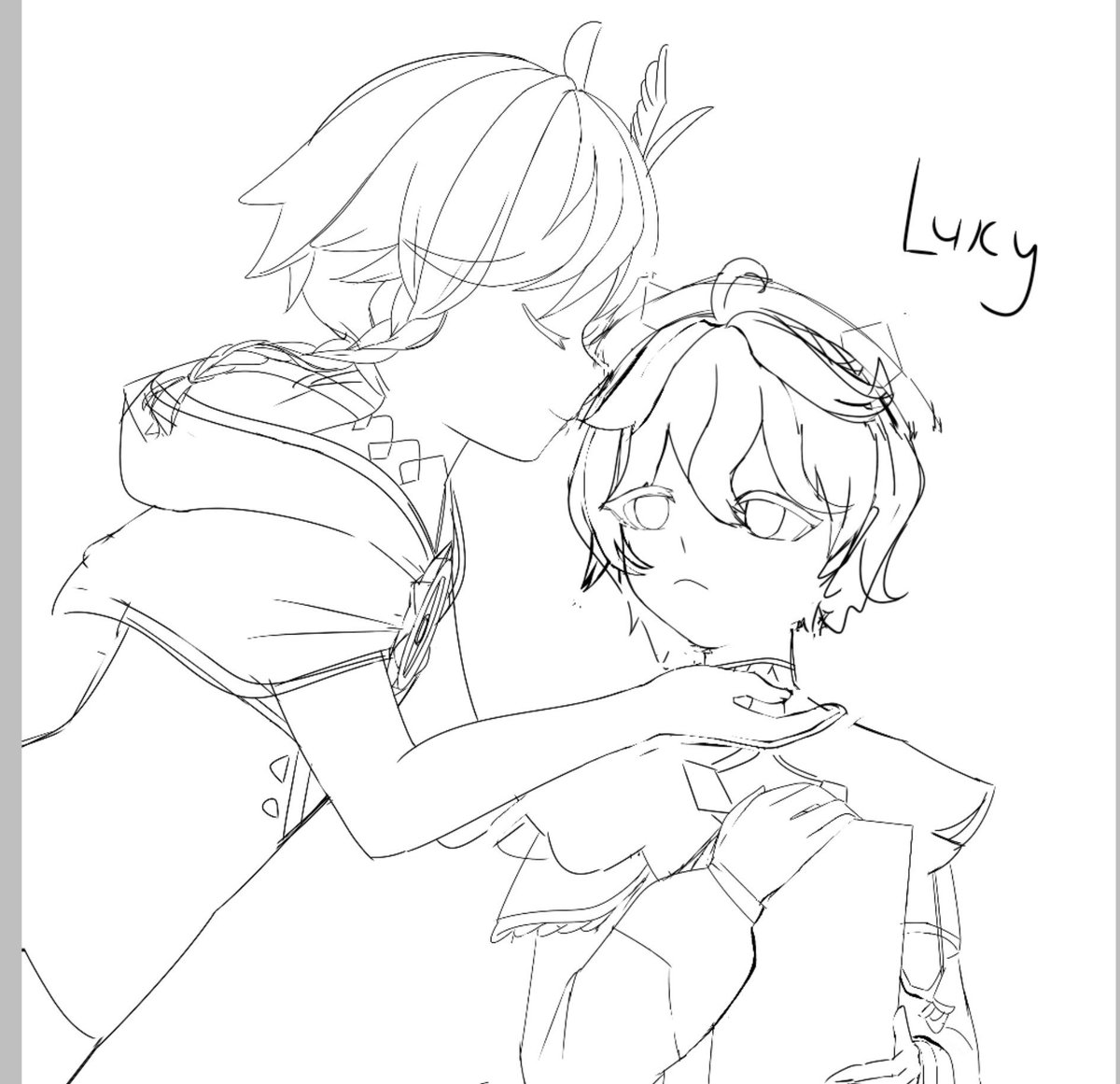 Luxychoix's tweet photo. Yes, i still draw. No ,i haven't die yet. I just spend too much time on the background . Whatever. Wip 
#venti #dahlia #WIP #wip #art https://t.co/jhfFDLrtVC