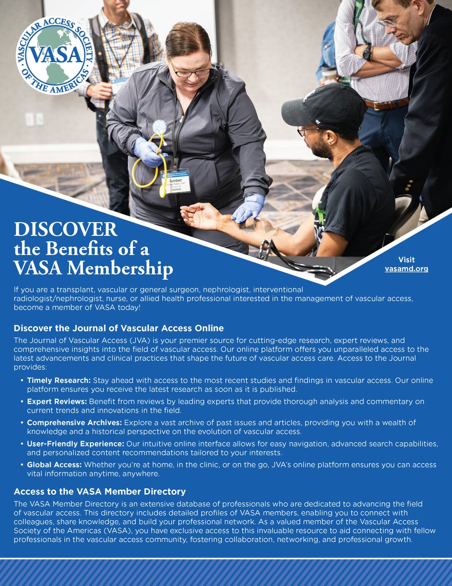 VASAMD's tweet photo. 🔎 Discover the benefits of VASA membership!

Learn more and become a member today:
🔗 https://t.co/8fackGRmWn

#VASA #VascularAccess #VascularAccessCare #HealthcareProfessionals https://t.co/Oy5PWFDZuh
