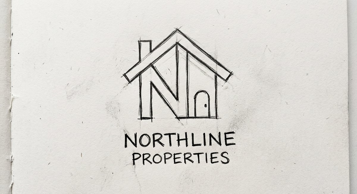 MosharofKing's tweet photo. Modern homes start with strong concepts. 🏠Here is the initial logo sketch for Northline Properties! Notice how the letter 'N' forms the structure of the house? 💭   Thoughts on this minimalism?#NorthlineProperties #RealEstateLogo #LogoDesign #DesignTwitter #RealEstate https://t.co/S8vEBrgv6l