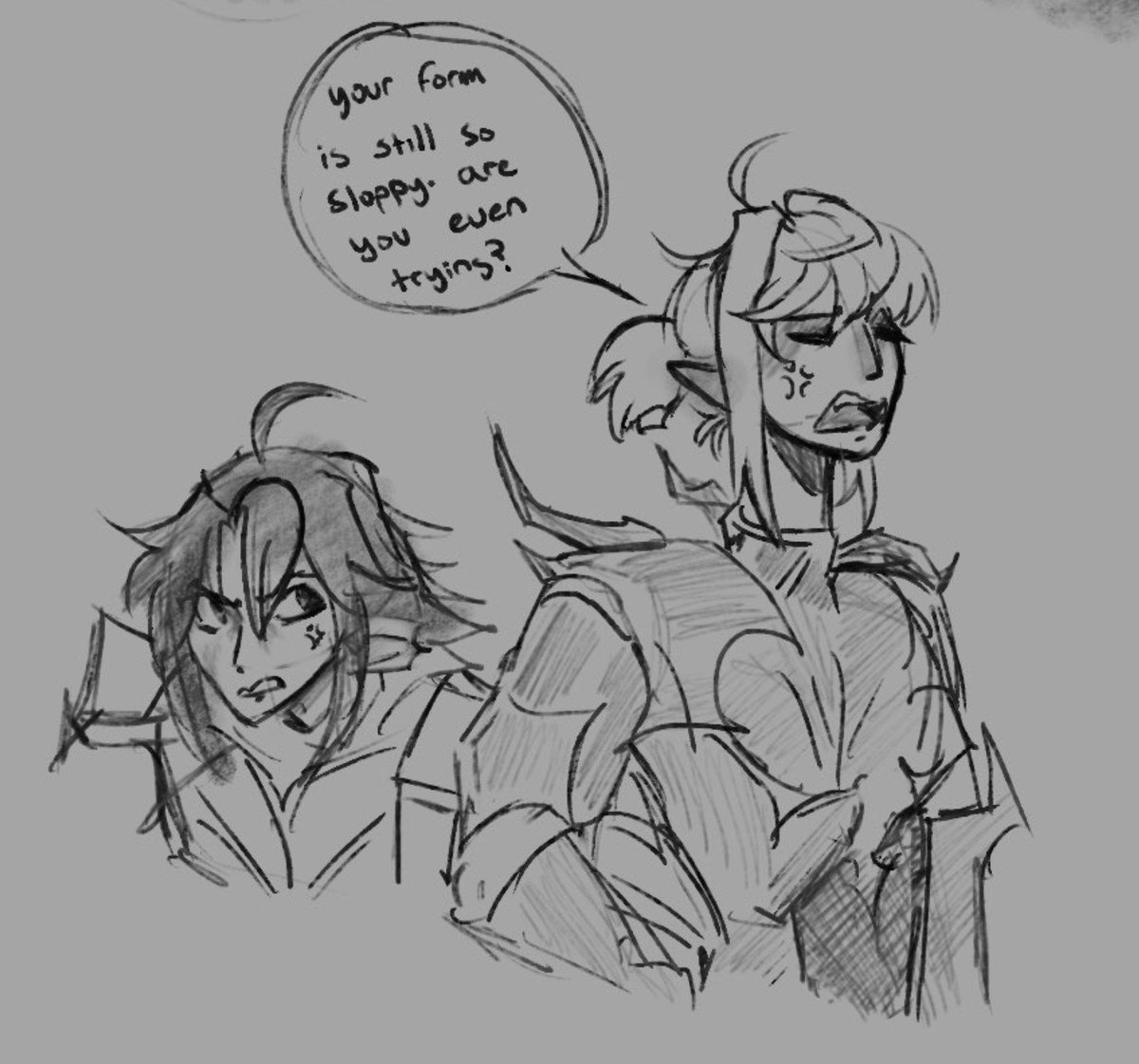 284Nev's tweet photo. SHB spoilers!
#ffxiv doodles 
Mostly just silly ones. The last one is an AU if my WoL was raised in Ishgard. Estinien would have been insufferable as a teen imo lol https://t.co/RTwh9XZ3YK