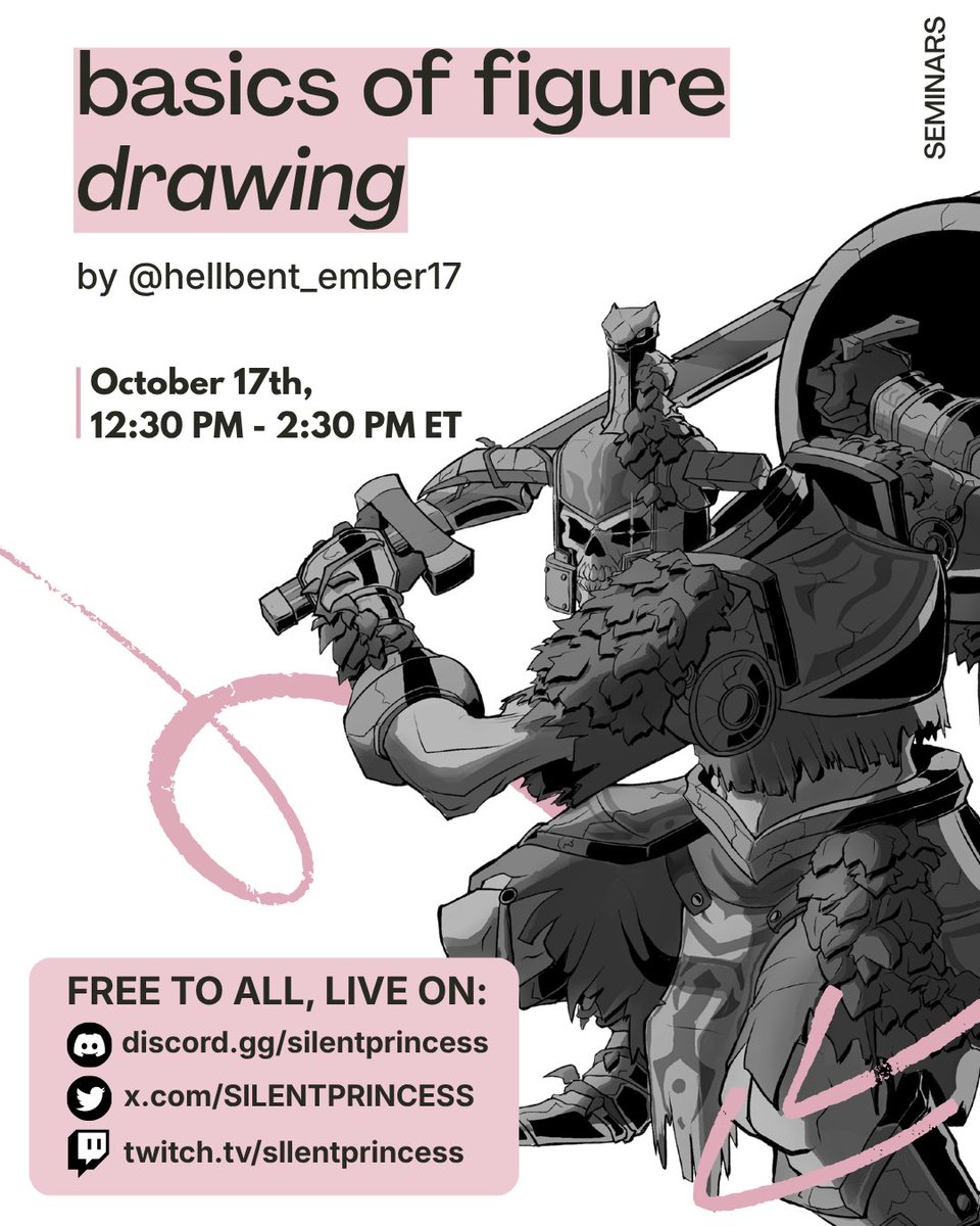 SlLENTPRINCESS's tweet photo. if you're in a drawing slump....

come join us in our linktober art webinars 🩵

every saturday in october

seminars by @balo_badartist @sarahrsketches @hellbent_ember @SuccubaRossa and @blupee_blupee 

celebrating human art in the blight of genai ! https://t.co/PSdDFJ2fj1
