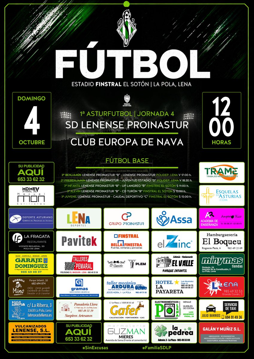 sdlenense's tweet photo. Domingo
๐ 12:00 h.
๐#PrimeraAsturfutbol
๐ ๐ @EuropaNava
๐#๐๐๐ ๐๐๐๐๐ฆ๐๐๐ฃ
๐ซ#SinExcusas https://t.co/5n9gAiZ5uE