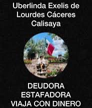 solounomas2020's tweet photo. @caceres_s_u UBERLINDA EXELIS DE LOURDES CACERES CALISAYA. DE IQUIQUE. CHILE. CUIDADO. ESTAFADORA. VA A RESTAURANTES Y TIENDAS Y SALONES DE BELLEZA Y NO PAGA. TIENE DEMANDAS EN MINISTERIO PUBLICO EN MEXICO Y CHILE. Llamen a las autoridades. Carpeta de investigacion abierta https://t.co/wxJ5OdztOl