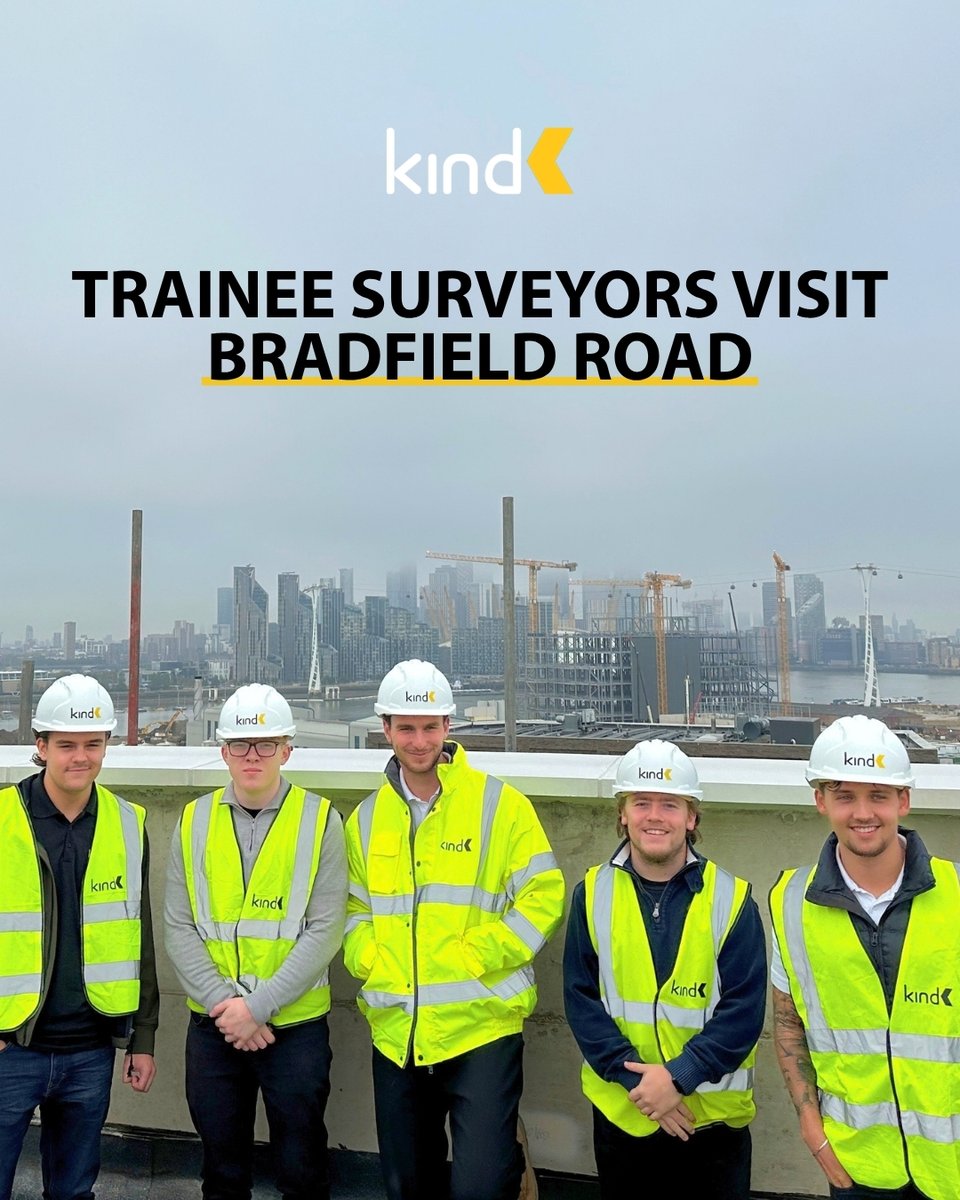 KindBuilders's tweet photo. Our site team at Bradfield Road were delighted to welcome a group of our Trainee Surveyors for a planned visit last week. It was a great opportunity for them to tour the site, see the progress firsthand, and gain valuable insight! https://t.co/c6fF4RnotF