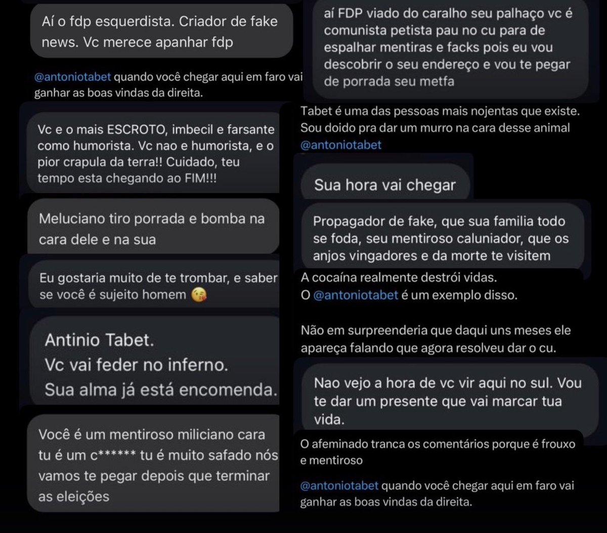 antoniotabet's tweet photo. Apesar da batalha solitária, da sensação de insegurança (inclusive jurídica) e até decepcionado com gente que respeitava no jornalismo, não vou esmorecer.

Não ganho nada com isso. Pelo contrário. Só perdi até agora. Esta luta é pela manutenção de direitos básicos. Pela liberdade. Religiosa e de expressão. Minha e de todos. A partir de fatos públicos e notórios que sequer partiram de mim.

E se, depois de tudo isso, ainda houver Justiça neste país (apesar dos que querem implodi-la), estaremos livres de quem acredita que a violência e o extermínio são a solução para o contraditório e nada disso aí embaixo ficará impune.