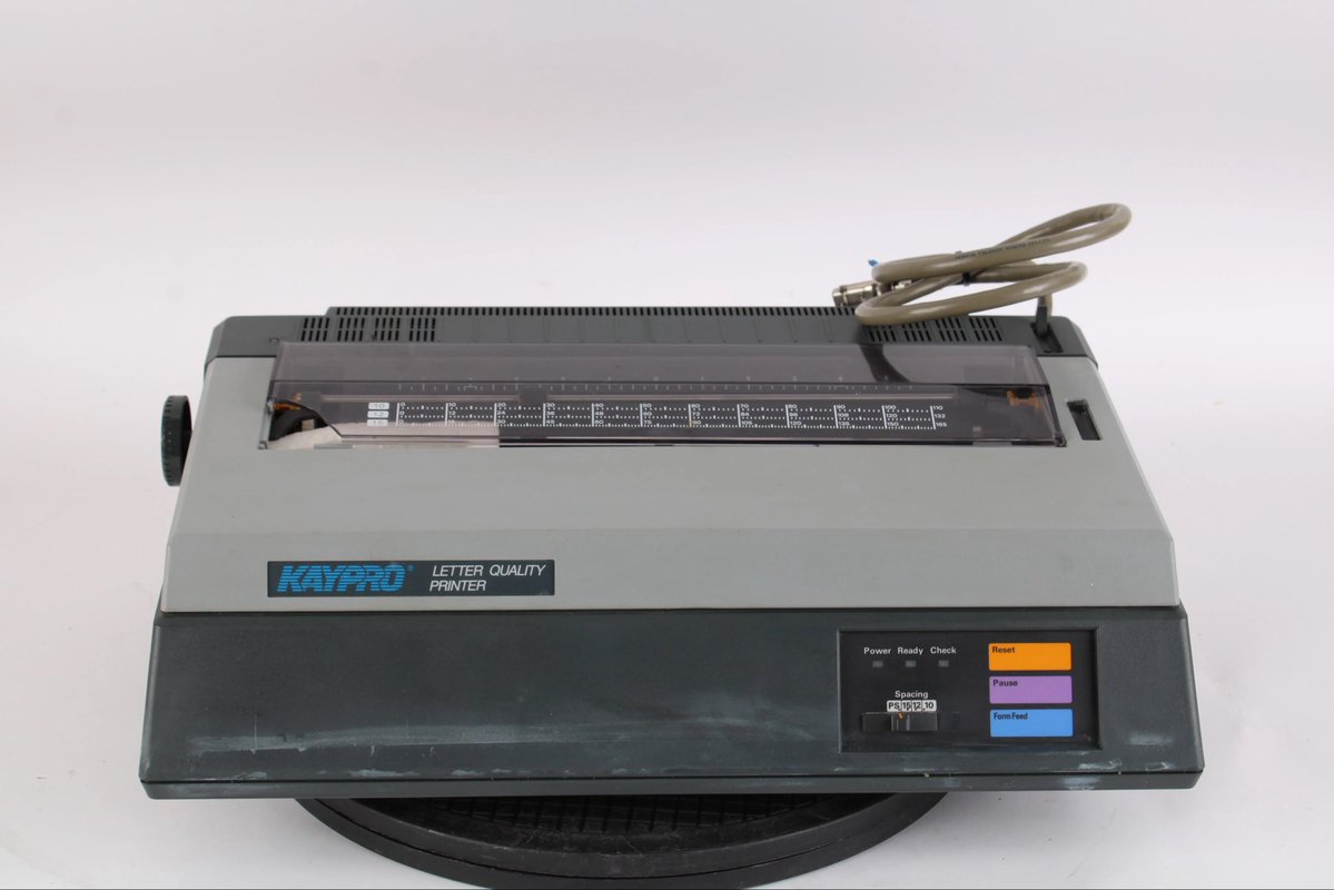 ShaunCurry's tweet photo. @308Greenfield My first printer was this daisy wheel job I got with my KayPro 2X. https://t.co/lEaRhbPz7S