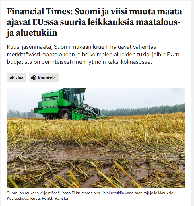 MeetsLight's tweet photo. Siis mitä?! 
Onko tämä nyt kenties omiin muroihin kusemista.... 
Huoltovarmuus ja suomalainen maatalous - hei hei! Edes omat eivät pidä puolia. 😖 https://t.co/xi0UyEfb1b