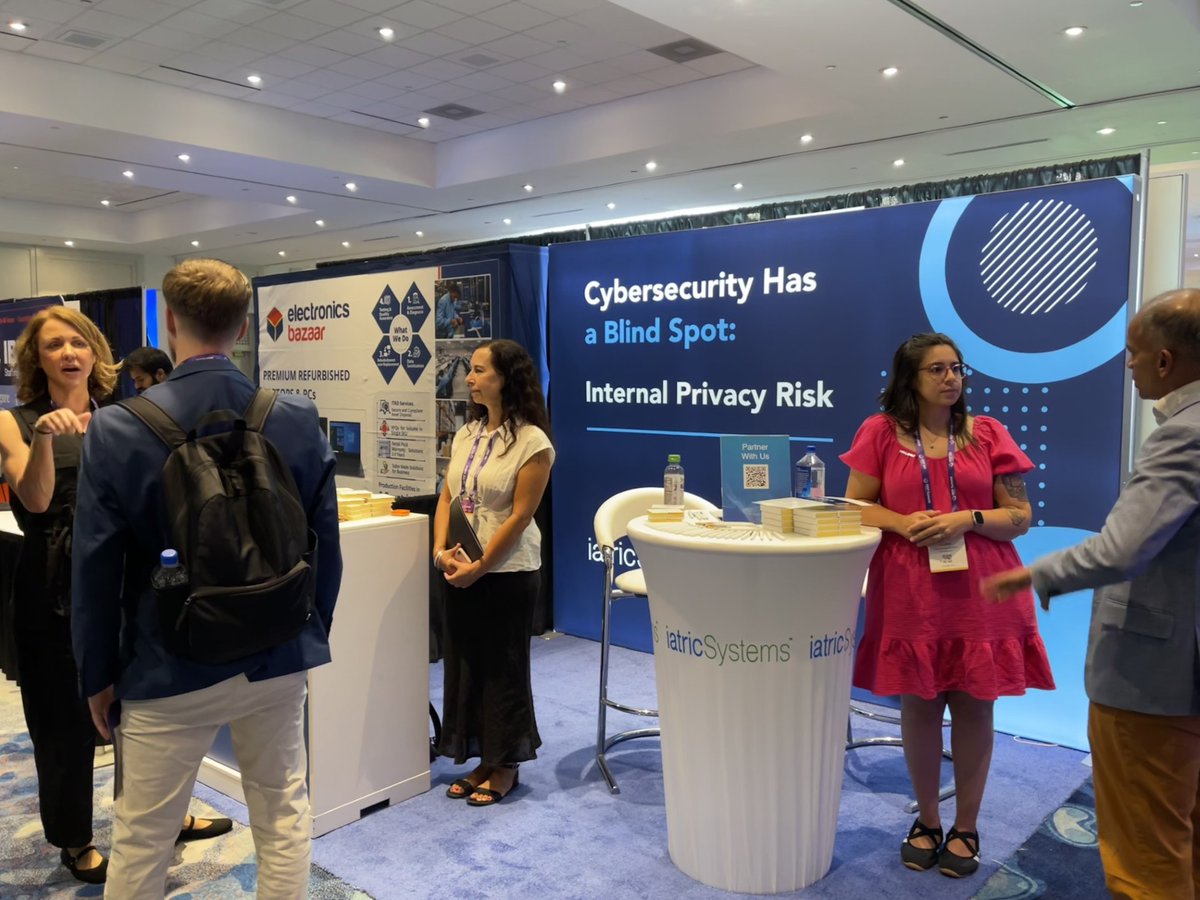 IatricSystems's tweet photo. MSP Summit is underway!

We’re at Booth #1010 connecting with folks and having great conversations around cybersecurity, patient privacy, internal risk, and more.

Stop by and say hello if you’re here, and we’ll speak with you soon!

#MSPSummit https://t.co/WKhageKw0t